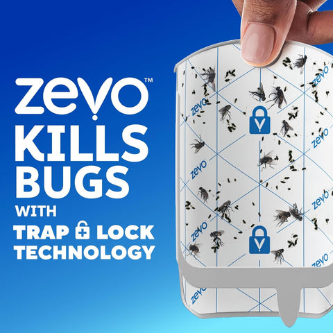 Zevo Flying Insect Refills for Indoor Light Trap: 12 Light Trap Refill Cartridges Capture Fruit Flies, Gnats and Houseflies (12 Cartridges)
