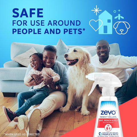 Zevo Multi Insect Killer Spray - Bug Spray for Home Use - Versatile Ant, Fly, Spider, Roach Killer & More - with Rosemary & Cornmint Oil - for Indoor & Outdoor Use (3 Bottles)